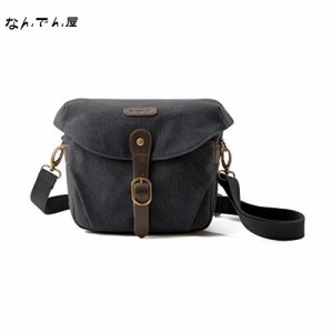 BAGSMART カメラバッグ ショルダーバッグ 一眼レフカメラ適用 軽量 おしゃれ 女子 BLACK