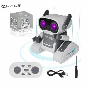 電動ロボット おもちゃ ラジコンロボット 2.4GHz 360°回転 LEDライト 音楽 デモ 多機能ロボット USB充電式 スマートロボット 入園祝い 