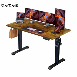 ErGear 電動 オフィスワークテーブル 昇降式デスク スタンディングデスク 幅140cm 耐荷重80kg 高さメモリー機能 上下自動昇降 衝突検知 