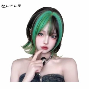 Hawkko ウィッグ セミロング ロング フルウイッグ インナーカラー かつら ストレート ミディアム ウィッグ レディース ボブウィッグ カツ