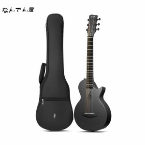 Enya Nova Go Mini アコースティックギター・カーボン一体成型1/4サイズミニギター初心者キット、ギターケース付属（ブラックBlack）