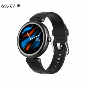 SHANG WING スマートウォッチ iphone アンドロイド対応 レディース 丸型 腕時計 歩数計 活動量計 Smart Watch Women 1.09インチ高精細画