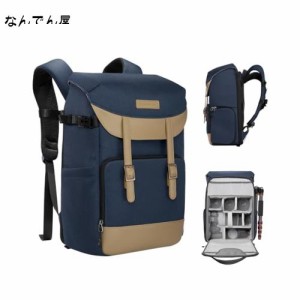 K＆F Concept カメラリュックサック カメラバックリュック カメラバックパック 20L大容量 2気室 超軽量 三脚取付可 撥水加工 15.6インチp