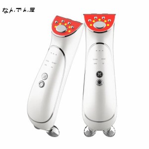 Micfendy【2024新登場】美顔器 RF美顔器 目元美顔器 イオン導出 イオン導入 EMS 微電流 LED搭載 1台6役 4種類モード 3段階レベル 超音波