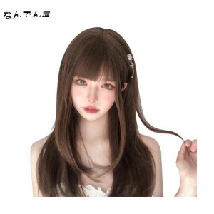 FESHFEN ウィッグ ロング ストレート 黒髪 フルウィッグ 女装 かつら wig ウィッグ ロングヘアー カツラ ロングウィッグ レディース ぱっ