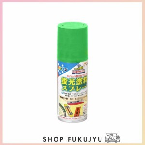 アサヒペン 塗料 ペンキ 蛍光塗料スプレー 100ML グリーン 蛍光塗料 スプレー あざやかな蛍光色 だ円吹き パターン変更ノズル ガス抜きキ