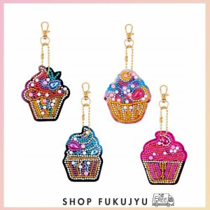 SUNNYCLUE　4個　ダイヤモンドアート　アイスクリーム　チャーム　アイス　ダイヤモンド　キーホルダー　ダイヤモンドビーズ　アート　ダ