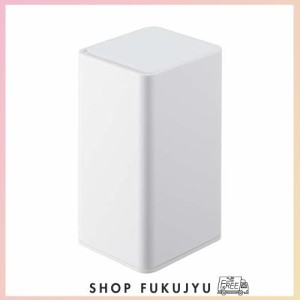 山崎実業(Yamazaki) ロール型 ウェットティッシュケース ホワイト 約W8×D9×H17cm タワー tower 密閉 保湿 シリコンキャップ 6502