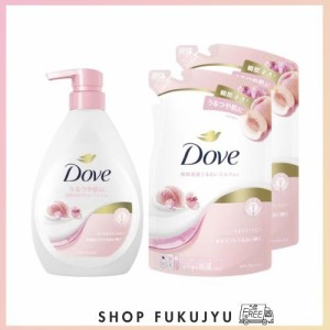 Dove(ダヴ) ボディソープ ピーチ＆スイートピー (ボディウォッシュ) 本体+詰め替え用 470g+330g×2個