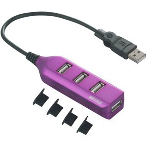 バッファロー 4ポート USB2.0ハブ(ピンク) BSHT4U-PK