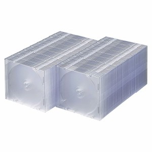 サンワサプライ CD・DVD・BDケース 1枚収納×100枚セット 厚さ5mmクリア FCD-PU100C