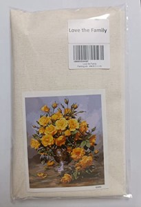 LovetheFamily 数字油絵 数字キット塗り絵 手塗り DIY絵 デジタル油絵 黄色いバラの花 40x50cm ホーム オフィス装飾