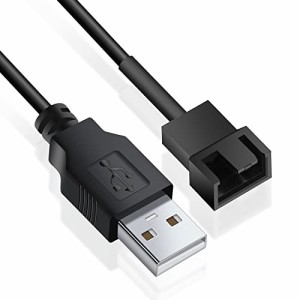 Mauknci ファン用USB電源変換ケーブル 12V 昇圧タイプ ケースファンをUSB接続に変換 USB to FAN 3Pin / 4Pin 対応