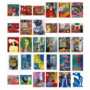 HOSTEESSCHOICE 美しいアートポストカード 30枚セット アンリ・マティス ポストカード バラエティパック 有名な絵画の風景 4 x 6インチ