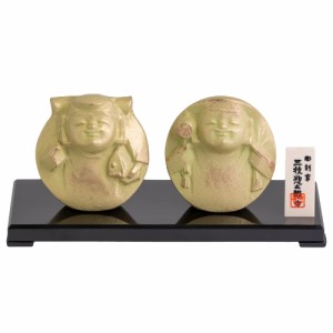 福の神二福神 恵比寿＆大黒天 日展彫刻家 三枝惣太郎 原型＿仏像 置物 七福神 恵比須 高岡銅器 (ふくのかみにふくじん)