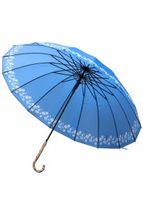 F.ZH長傘レディース 日傘おしゃれ 丈夫 軽量 UVカット/晴雨兼用 紫外線遮蔽 子供 学生用傘 紳士傘 メンズ 16本骨 竹製の手元 耐風撥水 携