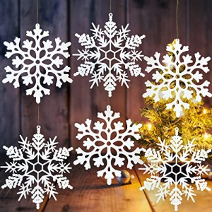 クリスマスツリー飾り 雪の結晶 クリスマスオーナメント スノーフレーク飾り クリスマス雑貨 新年 クリスマス パーティー 飾り 店舗装飾 
