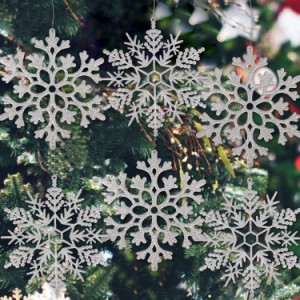 クリスマスツリー飾り 雪の結晶 クリスマスオーナメント スノーフレーク飾り クリスマス雑貨 新年 クリスマス パーティー 飾り 店舗装飾 
