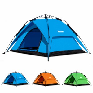 MANSADER テント 4人用 ワンタッチ ワンタッチテント 2WAY テント 二重層 耐水圧4000mm 防風 簡易テント uvカット加工 ワンタッチ キャン