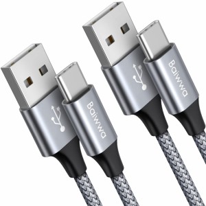 USB Type C ケーブル【3m 2本】Baiwwa USB-A to USB-C 急速充電 ケーブル 長い QC3.0対応 タイプc ケーブル 高速データ転送 Xperia XZ2 X