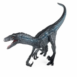 Shopingu 恐竜 リアル フィギュア ヴェロキラプトル 20CM 模型 自立 口開閉 腕可動 おもちゃ プレゼント