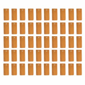 nalaina 竹製スライス 竹木片 (50個セット) チップ タグ 装飾用木材チップ DIY竹木製ペンダント キーホルダー ペンダント 装飾用チップ 