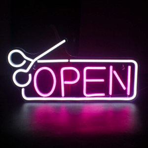 OPEN ネオンサイン LED ネオンライト ネオン看板 オープン ネオンサイン インテリア 壁飾り バー 居酒屋 理髪店 壁掛け 飾り USB給電 ピ