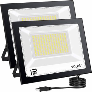 TANKAO 投光器 led 投光器 100W 投光器 屋外 100v 灯光器 作業灯 外灯 15000LM 6500K IP66 工事用ライト ledライト 屋外用 屋内 野外 防