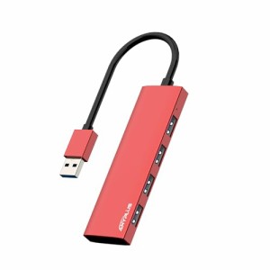 ANYPLUS USB ハブ、4USBポート 増設アルミニウム合金超スリムUSB 拡張、5Gbps高速転送USBハブ 3.0、USB 分岐Macbook/iMac Surface Pro/Ma