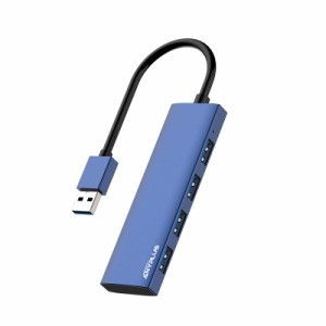 ANYPLUS USB ハブ、4USBポートアルミニウム合金超スリムUSB 分岐、USB Hub 5Gbps高速転送USBハブ 3.0、USB 増設Macbook/iMac Surface Pro