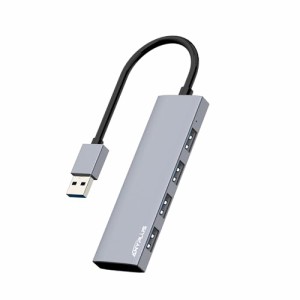 ANYPLUS USB ハブ、4USBポート 増設アルミニウム合金超スリムUSB 拡張、5Gbps高速転送USBハブ 3.0、USB 分岐Macbook/iMac Surface Pro/Ma