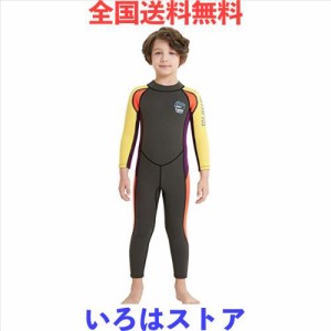 ウェットスーツ 子ども用 2.5mm フルスーツ 長袖 マリンスポーツ ダイビングスーツ 男の子 Lサイズ グレー