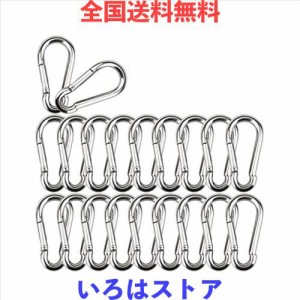 リッセイ カラビナ 304ステンレス スプリングフック キーホルダー 多機能カラビナ アウトドア トレッキング 落下防止 耐荷重80kg (5cm、2