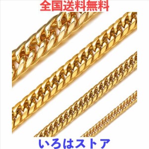 [ChainsHouse] 喜平 ネックレス メンズ チェーンのみ 錆びない k18金メッキ ゴールド ステンレス 長さ56cm 幅3.5mm