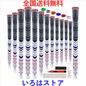 【13本セット・溶液交換キット】SAPLIZE ゴルフグリップ ハーフコード・ラバー 多色 滑り止め 溶液・テープ・カッター・ラバークランプ・