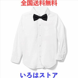 [LOLANTA] ワイシャツ 子供 長袖 蝶ネクタイ付き ボーイズシャツ 男の子 フォーマル 制服 ホワイト 入学式 卒業式 結婚式 発表会 七五三 