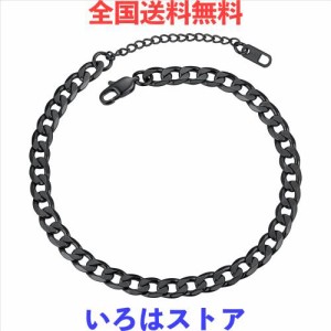 [ChainsPro] 喜平 アンクレット メンズ ゴールド k18 サージカルステンレス 22cm+5cmアジャスター 幅6mm シンプル アクセサリー