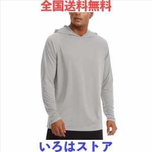 [TACVASEN] uvパーカー メンズ ロングスリーブ インナーシャツ 長袖 吸汗速乾 ロングTシャツ 日焼け止め パーカー 紫外線カット 作業用 