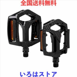 Cyfie 自転車ペダル 9/16インチ 滑り止め フラットペダル 両面踏み 薄型 軽量 ロードバイク クロスバイク MTB ペダル ピン付き 左右セッ