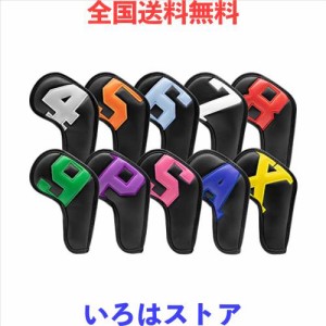 ゴルフアイアンカバー10枚セット,ゴルフヘッドカバー アイアン用 ゴルフアイアン用ヘッドカバー,ゴルフクラブヘッドカバー ゴルフカバー 