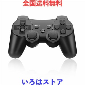 PS3 コントローラー PS3 ワイヤレスコントローラー Bluetooth ワイヤレス ゲームパッド USB ケーブル 振動機能 充電式 アシストキャップ 