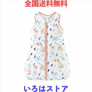 [MOMSMENU] スリーパー 赤ちゃん冬 綿100％ 柔らかく ベビー用 スリーパー 着脱簡単 寝冷え防止 1.5Tog 新生児から6ヶ月 花