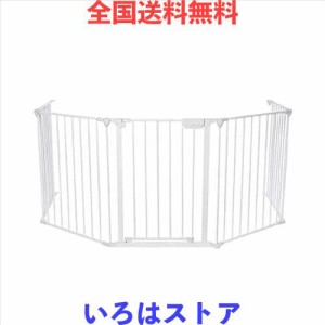 ハースゲート ストーブガード おくだけ 自立式 ワイド ペットゲート 柵 ドア付き 簡単組立 ペットフェンス 室内 XL ブラック 5面セット30