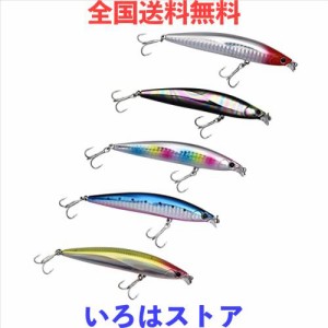 ColorGo ルアー フローティングミノー シーバス ヒラメ 青物 12g 17g 20g 25g スチールボール内蔵 重心移動 渓流 海釣り 遠投 5個セット 