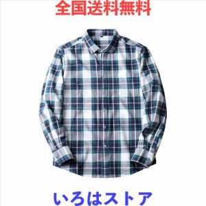 [Wowcarbazole] ネルシャツ メンズ チェック 長袖 メンズシャツ 綿 カジュアル シャツ 春秋冬 大きいサイズ