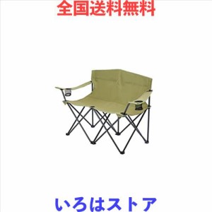 【限定！】SOLO UP アウトドア チェア キャンプ 2人 ベンチ ダブル アーム イス 折りたたみ 椅子 収納袋付き M-2063