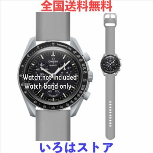 [Ocdin] 20mm 腕時計バンド Omega X Swatch オメガとスウォッチ スピードマスター ムーンスウォッチ用 シリコンベルト簡単交換 男性と女