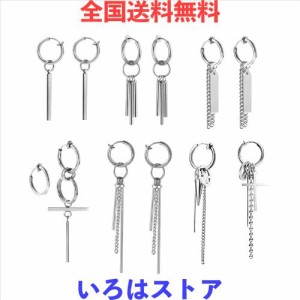 6ペア イヤリング メンズ フェイクピアス イヤーカフ ピアス 穴なしフープイヤリング レディース ノンホールピアス 人気 韓国 earring 揺