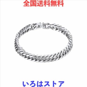 [PROSTEEL] 喜平ブレスレット メンズ 幅8mm 23センチ ブレスレットチェーン ステンレス 細め アレルギー対応 ヒップホップ アクセサリー