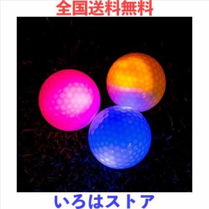 JIANGMU-夜光るゴルフボール LED付き！男女兼用でゴルフ練習にも最適！8分間点灯する長時間発光ボール！贈り物にも最適！ゴルフをもっと